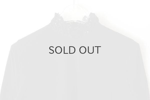 画像3: 30/-天竺 コットンレースインナー (BK) (3)