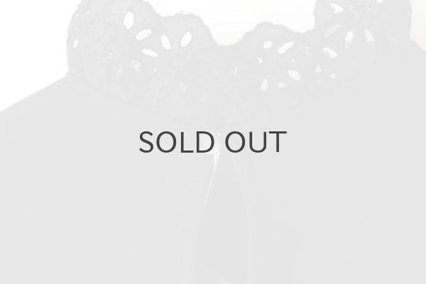 画像7: 30/-天竺 コットンレースインナー (BK) (7)