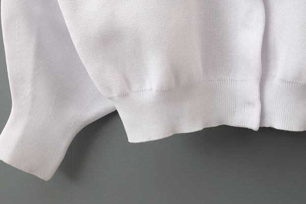 画像7: 別注!! AMOSSAミラノリブ BIGパフスリーブカーディガン (WH:01) (7)