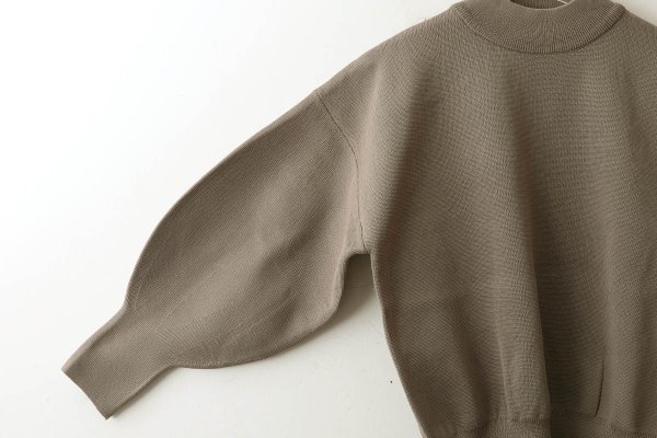 画像4: SALE!! 別注!! AMOSSAミラノリブパフスリーブ ハイネックプルオーバー (GYG:19) (4)