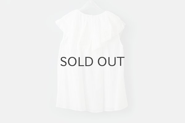 画像9: 80ボイルレース ケープカラーノースリーブブラウス (WH) (9)