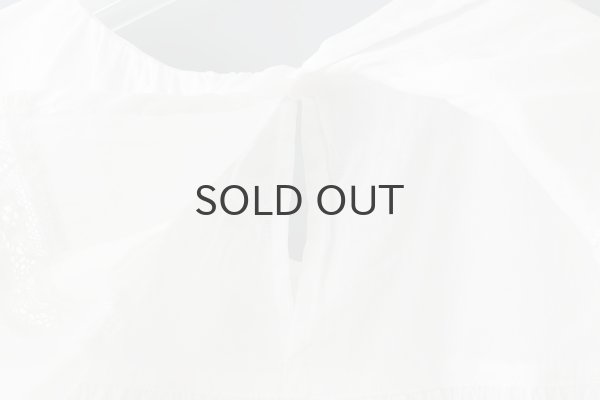 画像11: 80ボイルレース ケープカラーノースリーブブラウス (WH) (11)