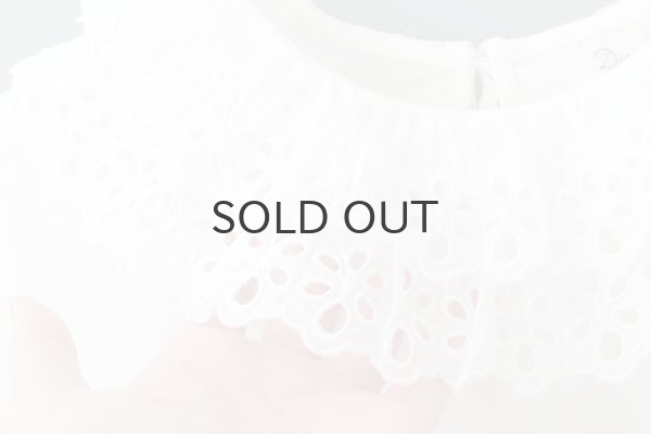 画像5: 30/-天竺 ティアードコットンレースプルオーバー (WH) (5)