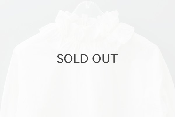 画像3: ワッシャータイプライター フリルカラーシャツ (WH) (3)