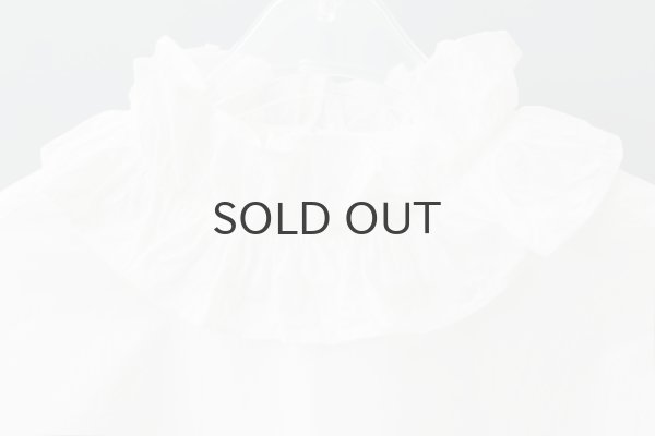 画像4: ワッシャータイプライター フリルカラーシャツ (WH) (4)