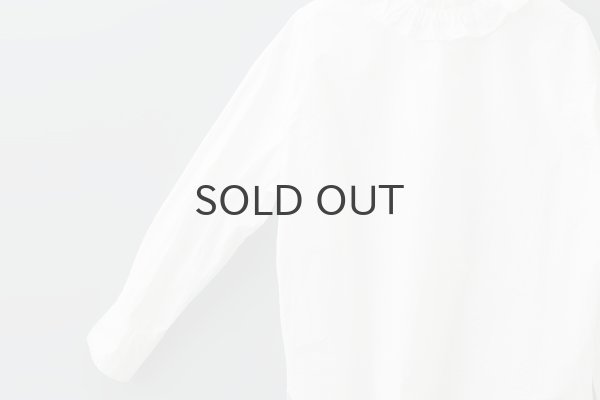 画像6: ワッシャータイプライター フリルカラーシャツ (WH) (6)