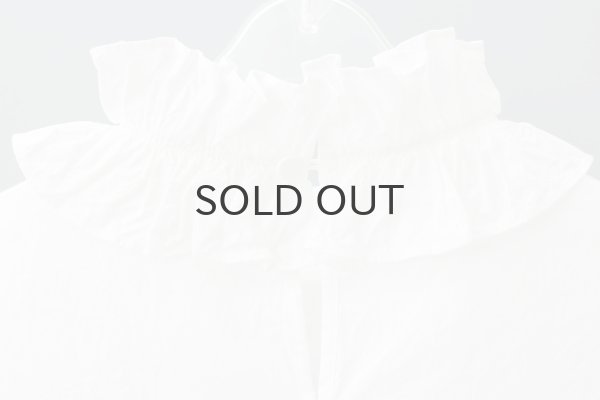 画像9: ワッシャータイプライター フリルカラーシャツ (WH) (9)