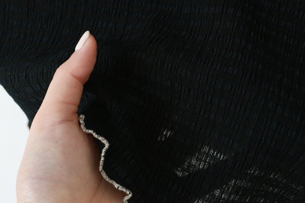 画像9: SALE20%OFF!!  オーガニックブルーゼ メロー配色半袖プルオーバー (BK) (9)