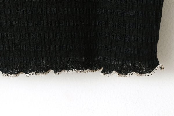 画像8: SALE20%OFF!!  オーガニックブルーゼ メロー配色半袖プルオーバー (BK) (8)