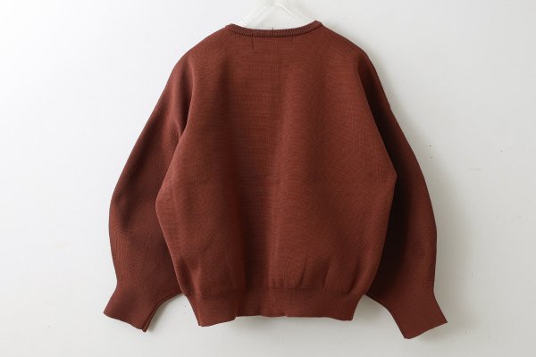 画像2: 別注!! AMOSSAミラノリブ BIGカーディガン (BR:04) (2)