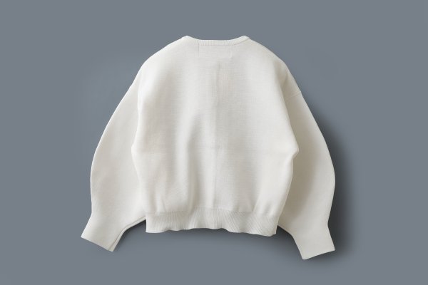 画像2: 別注!! AMOSSAミラノリブ BIGパフスリーブカーディガン (WH2:02) (2)