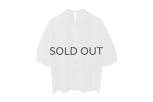 画像1: Cotton cupra washer Daisy blouse (BK) (1)