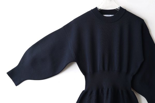 画像3: 別注!! AMOSSAミラノリブ フレアワンピース（NV:17） (3)