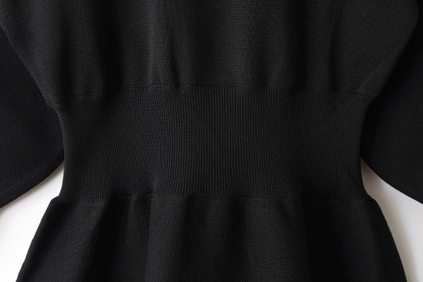 画像5: 別注!! AMOSSAミラノリブ フレアワンピース（BK:20） (5)