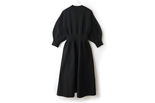 画像2: 別注!! AMOSSAミラノリブ フレアワンピース（BK:20） (2)
