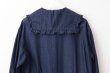 画像8: ライトオンスデニム フリルセーラージャンプスーツ (NV) (8)