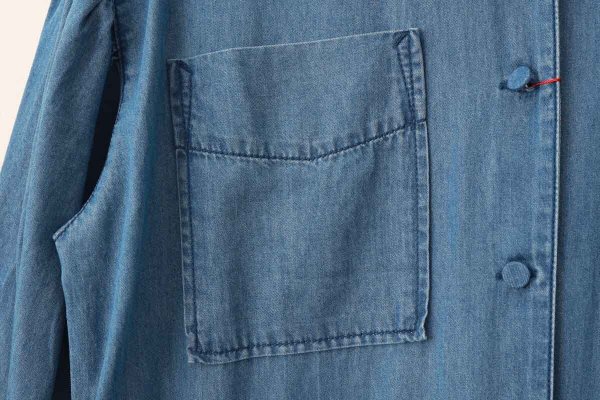 画像9: ライトオンスデニム フリルセーラージャンプスーツ (BL) (9)