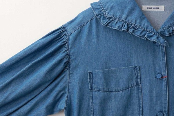 画像6: ライトオンスデニム フリルセーラージャンプスーツ (BL) (6)