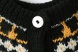 画像4: ネパールハンドニット 求心さくらんぼ刺繍カーディガン (BK) (4)