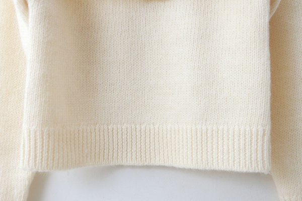 画像6: SALE!! 1/3Wool 透かし編みケープ襟プルオーバー (IV) (6)