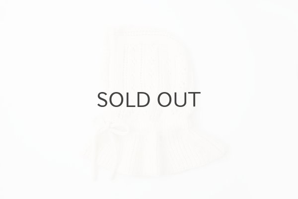 画像1: 1/3Wool 透かし編み フード (IV) (1)