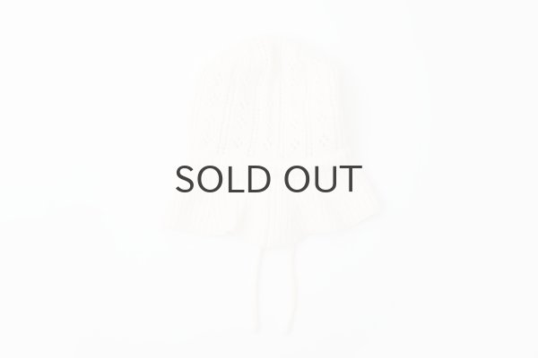 画像4: 1/3Wool 透かし編み フード (IV) (4)