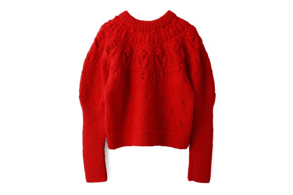 CHILD WOMAN チャイルドウーマン ネパールギルボックス 求心もよう編み