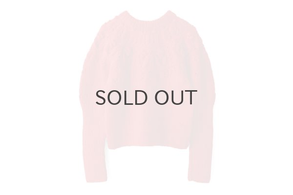 画像1: ネパールギルボックス 求心もよう編みプルオーバー (RD) (1)