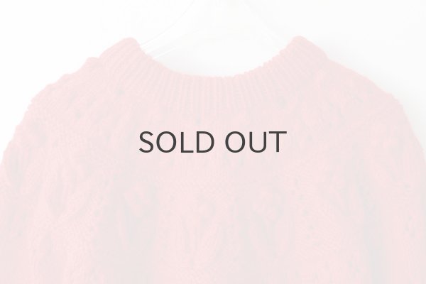 画像2: ネパールギルボックス 求心もよう編みプルオーバー (RD) (2)