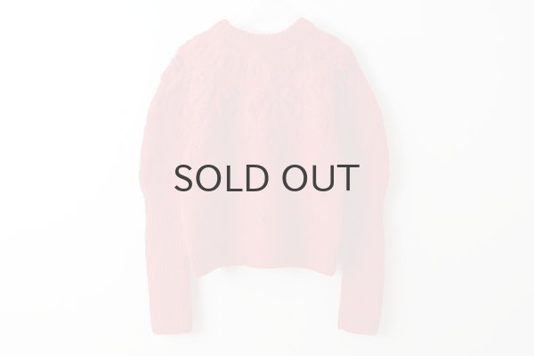 画像5: ネパールギルボックス 求心もよう編みプルオーバー (RD) (5)