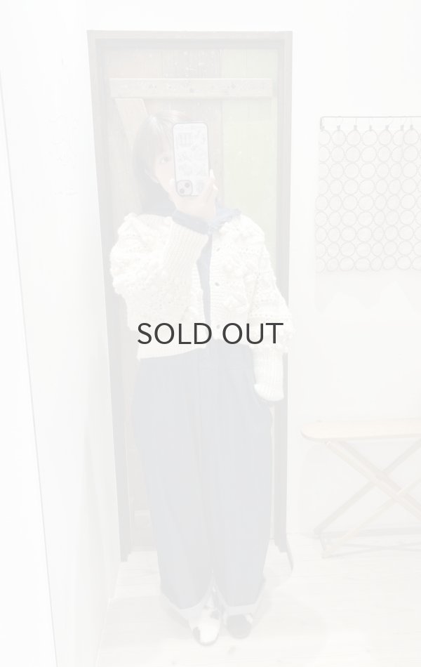 画像10: ネパールギルボックス もよう編みショートカーディガン (IV) (10)