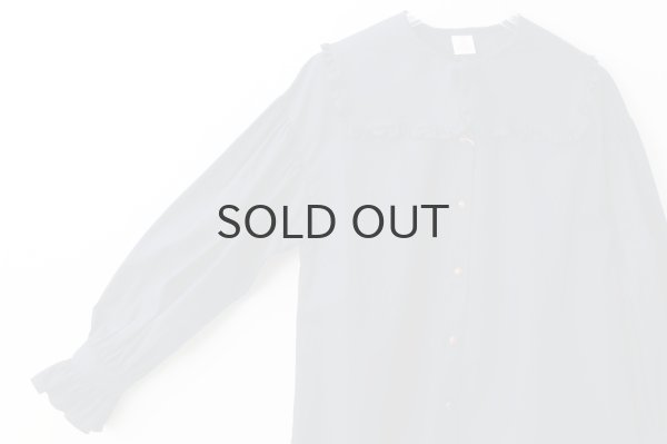 画像7: 50コーマブロード スクエア襟ギャザーブラウス (NV) (7)