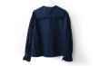 画像2: 50コーマブロード スクエア襟ギャザーブラウス (NV) (2)