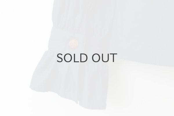 画像10: 50コーマブロード スクエア襟ギャザーブラウス (NV) (10)