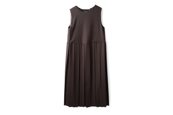 画像1:  2 / 60 サキソニー プリーツワンピース (BR) (1)