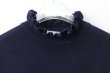 画像3: shop別注!! 32/2強撚綿フリル衿長袖プルオーバー (NV) (3)
