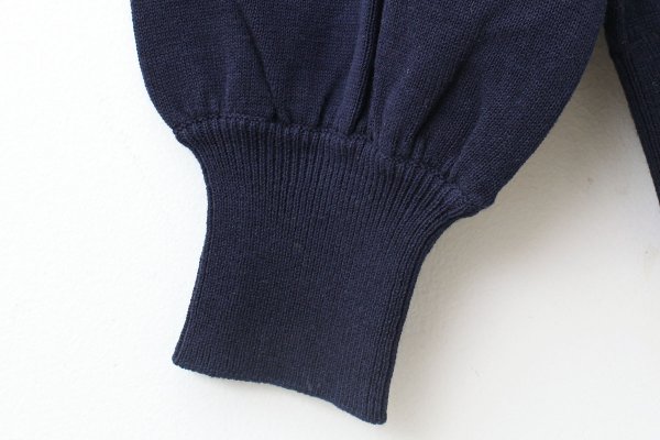 画像6: shop別注!! 32/2強撚綿フリル衿長袖プルオーバー (NV) (6)