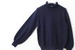 画像5: shop別注!! 32/2強撚綿フリル衿長袖プルオーバー (NV) (5)