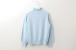 画像2: shop別注!! 32/2強撚綿フリル衿長袖プルオーバー (BL) (2)