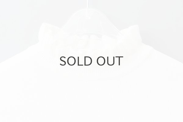 画像3: shop別注!! 32/2強撚綿フリル衿長袖プルオーバー (WH) (3)