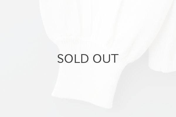 画像6: shop別注!! 32/2強撚綿フリル衿長袖プルオーバー (WH) (6)