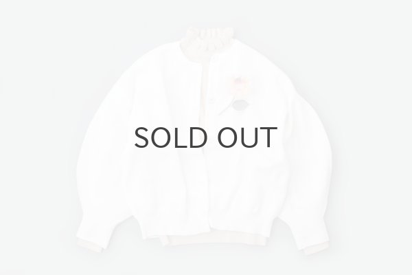 画像12: shop別注!! 32/2強撚綿フリル衿長袖プルオーバー (WH) (12)