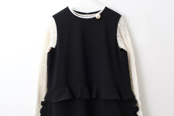 画像2: SHELL FRILL peplum ドレス (2)