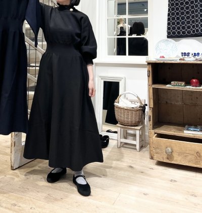 画像2: 別注!! AMOSSAミラノリブ フレアワンピース（BK:20）