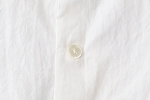 画像7: 80 / タイプライター ナチュラルトリプルワッシャー 丸襟 半袖ブラウス (WH) (7)