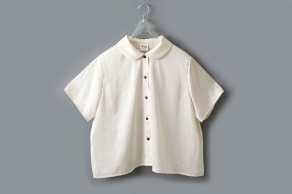 画像1: pure satin shirt (WH) (1)