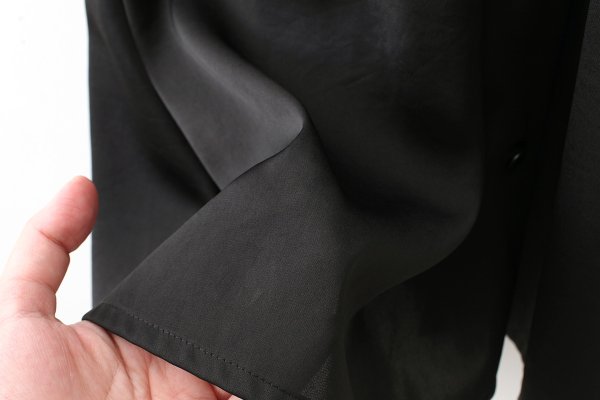 画像5: pure satin shirt (BK) (5)