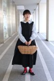 画像12: 80sタイプライター プリーツ衿のブラウス (BK) (12)