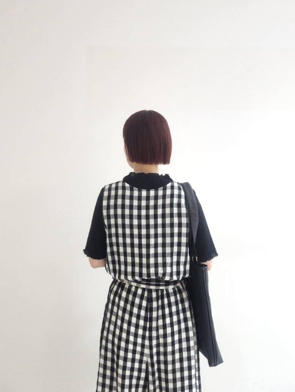 画像17: SALE20%OFF!!  オーガニックブルーゼ メロー配色半袖プルオーバー (BK) (17)