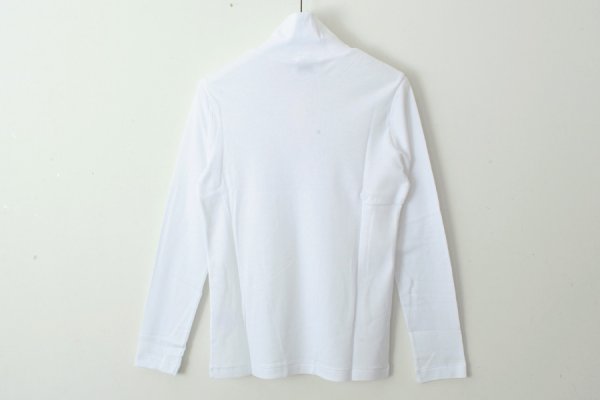 画像2: Cotton Frice Turtleneck T-shirts with Bee KNT28H (WH) (2)